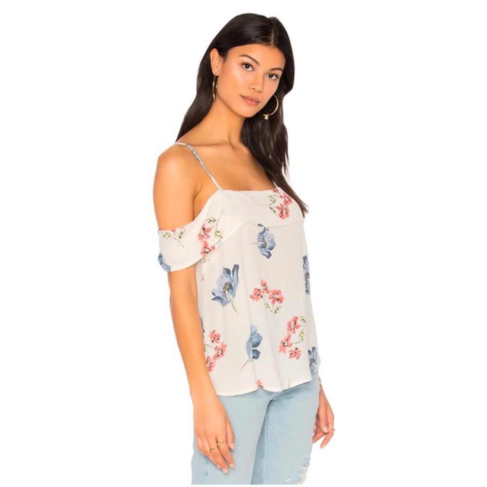 Bardot Floral Cottage Prairie Wrap Cold Shoulder Dawn Floral Romantic Top 6